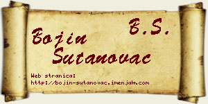 Bojin Šutanovac vizit kartica